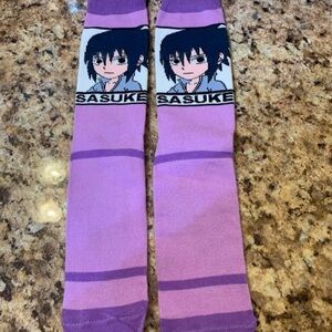 New! Naruto Designed Officially Licensed Pair of Socks. Color: Purple